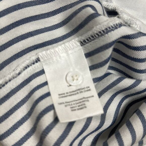 Thread & Supply Blue & White Stripe Button Front Dress Size Large - Picture 6 of 7